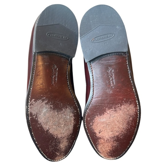 Vintage Florsheim Royal Imperial Tassel Wingtip Leather Loafer Burgundy Men’s 9E - Picture 6 of 8